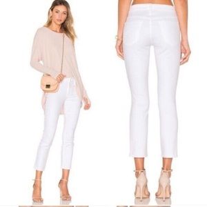 MOTHER Crisp White Cropped Jeans